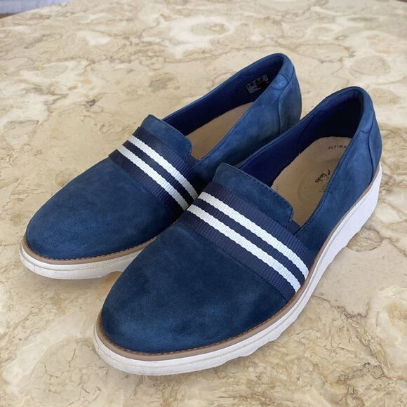 Clarks Ultimate Comfort Collection Leather Nautical Slip On Shoes - Picture 3 of 12